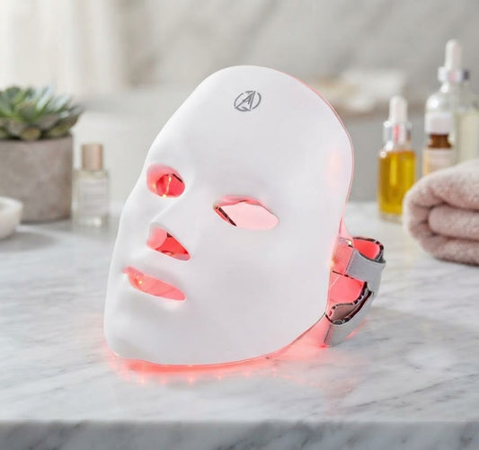 7 Colors LED Face Mask Light Therapy - Rechargeable Facial Skin Rejuvenation Device
