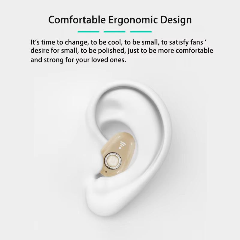 Mini Invisible True Wireless Earphones - Noise Cancelling Bluetooth Earbuds with Mic