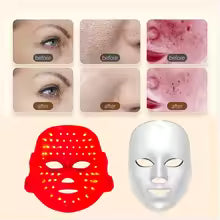7 Colors LED Face Mask Light Therapy - Rechargeable Facial Skin Rejuvenation Device