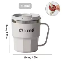 Portable Double-Wall Vacuum Insulated Travel Mug | Hot & Cold Coffee Cup