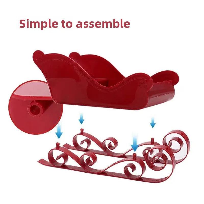 Mini Cute Sleigh Ornament for Office Desk Decor Accent Holiday Office Gift Desk Calendar Office Bookshelf Home Decor