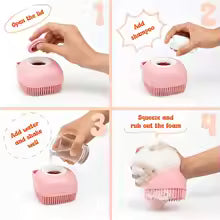 Pro Pet Grooming Silicone Bath Scrubber | Gentle Deshedding Tool