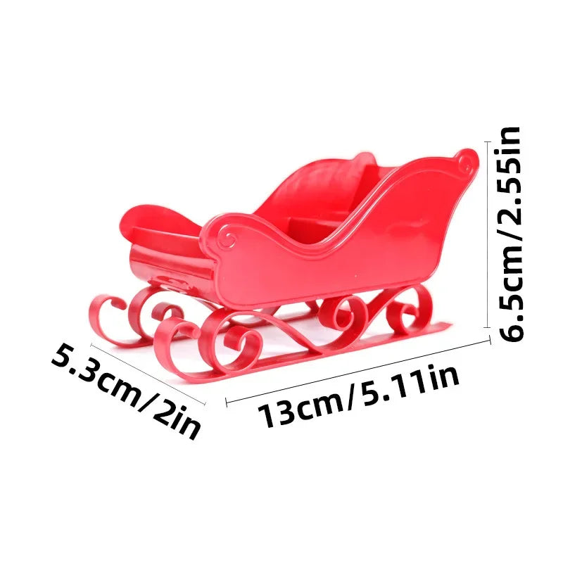 Mini Cute Sleigh Ornament for Office Desk Decor Accent Holiday Office Gift Desk Calendar Office Bookshelf Home Decor