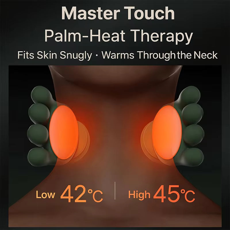 Electric Bionic Neck and Shoulder Massager - Deep Tissue Kneading Pillow with Heat