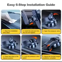 Car Mobile Phone Holder with Dashboard Suction Cup
