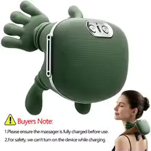 Electric Bionic Neck and Shoulder Massager - Deep Tissue Kneading Pillow with Heat