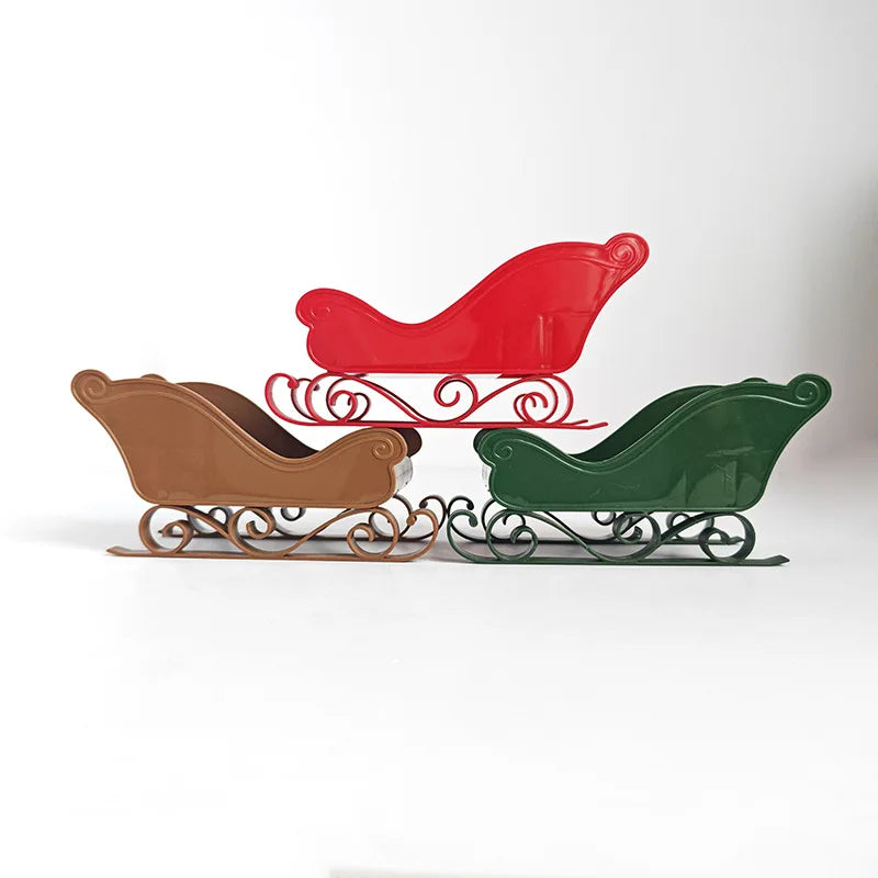 Mini Cute Sleigh Ornament for Office Desk Decor Accent Holiday Office Gift Desk Calendar Office Bookshelf Home Decor