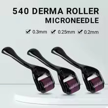 540 Titanium Microneedling Derma Roller for Face, Hair & Beard Growth