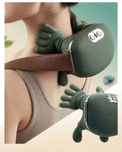 Electric Bionic Neck and Shoulder Massager - Deep Tissue Kneading Pillow with Heat
