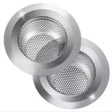 2-Pack Premium Stainless Steel Kitchen Sink Strainer - 4.5" Wide Rim Food Catcher & Drain Protector
